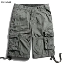 Большие размеры свободные мужские шорты с карманами Дизайн хлопок новые летние повседневные карго Европа и Америка бермуды masculina