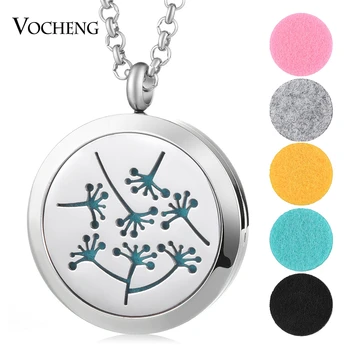 

10pcs/lot 316L Stainless Steel 30mm Aroma Diffuse Pendant Necklace Magnetic Perfume Oil Locket Jewelry with Felt Pads VA-422*10