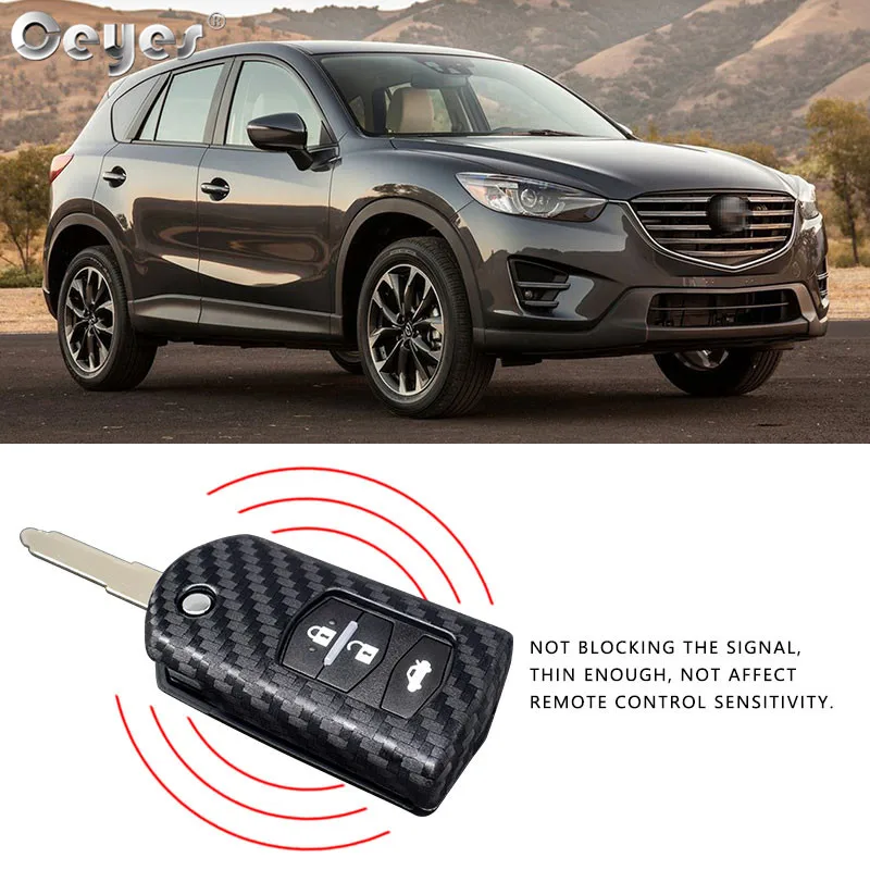 Carbon fiber key cover for MAZDA (4)