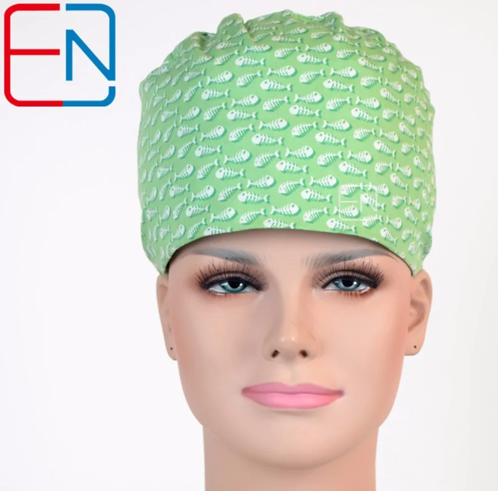 Hennar Scrub Cap Women Surgery Medical Surgical Skull Chemo Hat