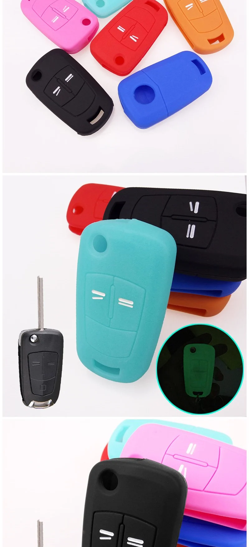 Cover chiave telecomando in silicone per Vauxhall Opel Corsa Astra Meriva Vectra Zafira Gtc Signum Tigra 5 aeProduct.getSubject()