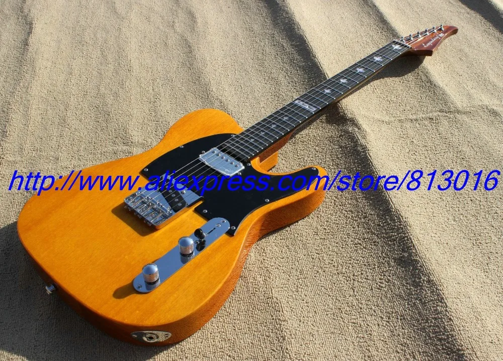 

Hot ! custom-made electric guitar TL model leaf inlay on fingerboard, locking tuners, chrome parts!
