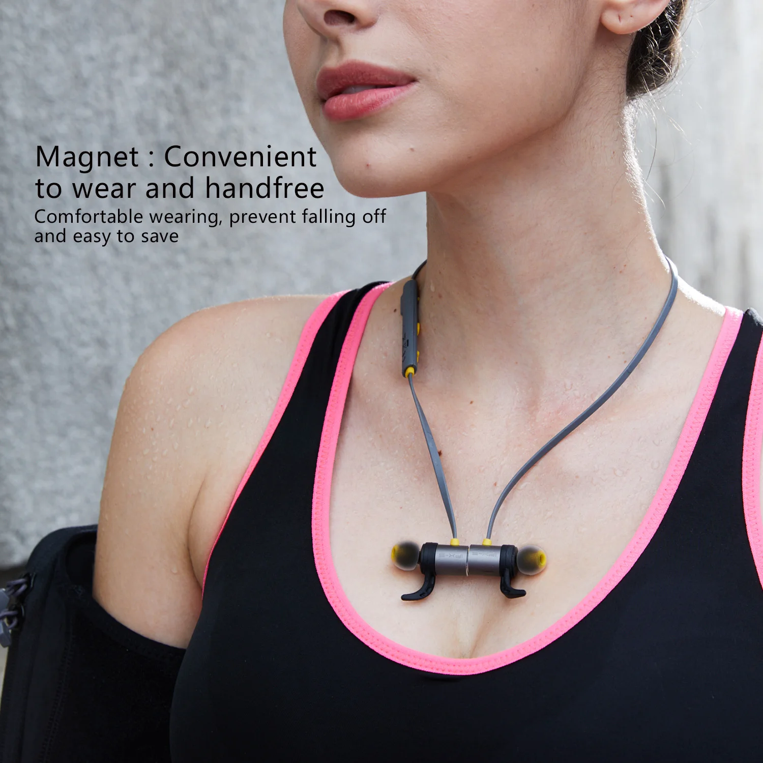 BX343 Bluetooth Headphone IPX5 Waterproof Earbuds Magnetic  Wireless Headset Earphones  for Phone Sport with Mic