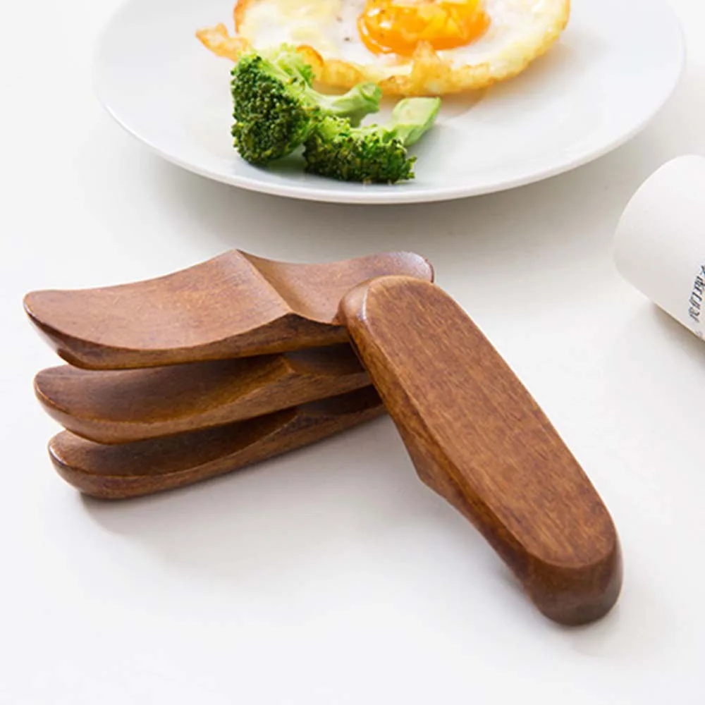 

5pcs Traditional Wooden Chopstick Rest Spoon Fork Knife Holder Stand Rack Tableware Chopstick Holders Kitchen Dining Tool