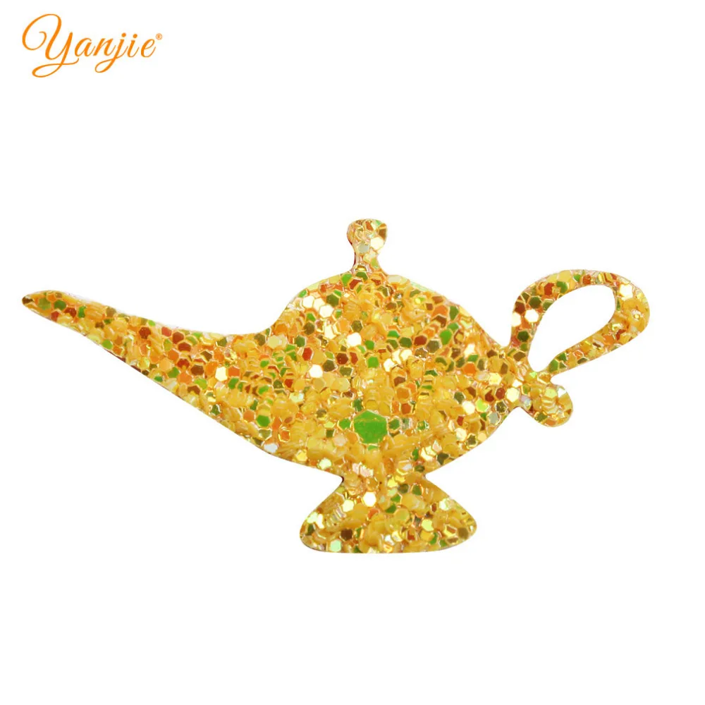 

14pcs/lot 2019 New Magic Lamp Glitter Felt Fabric Padded Chic Pads DIY Hair Accessories For Kids Girls Headband Headwear