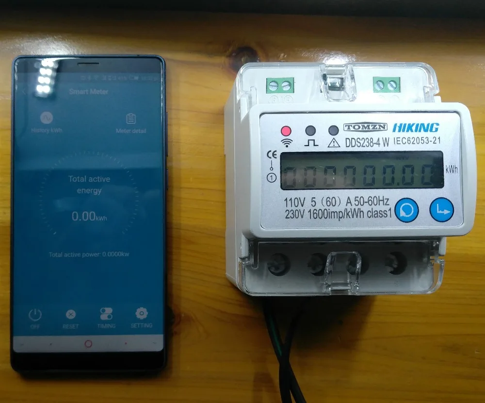 5(60)A 110V 230V 50HZ 60HZ Single phase Din rail WIFI smart energy meter over and under voltage current protection RS485