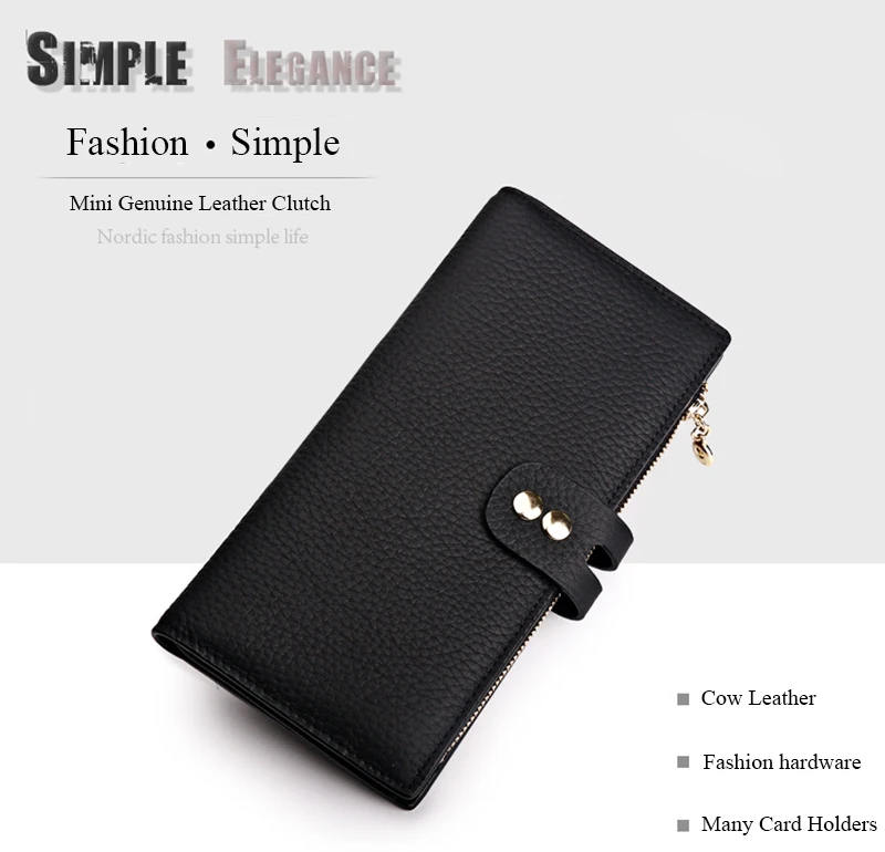 LMS 2017 Litchi Pattern Long Leather Womens Wallets And Purses Fashion Zipper & Hasp Clutches Women Bag Phone Card Holder Wallet (18)