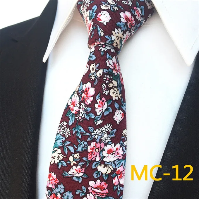 ГКНТ фирменная дизайнерская новинка года новинка розовое Цветочный принт зеленый тонкий 6 см, узкие галстуки для мужчин Свадебный галстук-бабочка Для мужчин s Галстуки Галстук A086 - Цвет: MC12