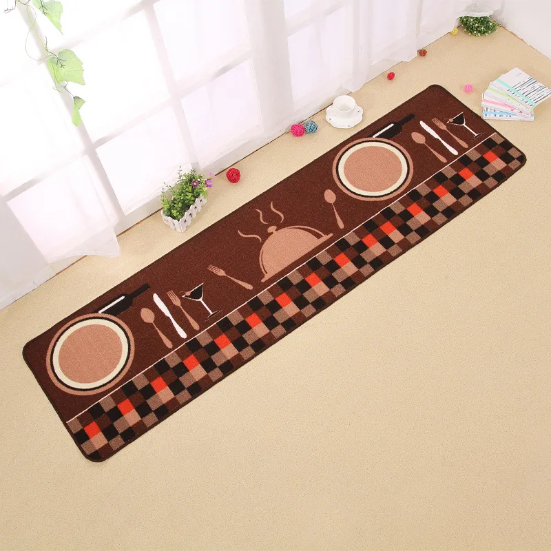 

New Tableware Printed Anti-slip Area Rugs Carpets Kitchen Mats Tapete Living Room Doormat Bathroom Balcony Pad Floor Mat Capacho