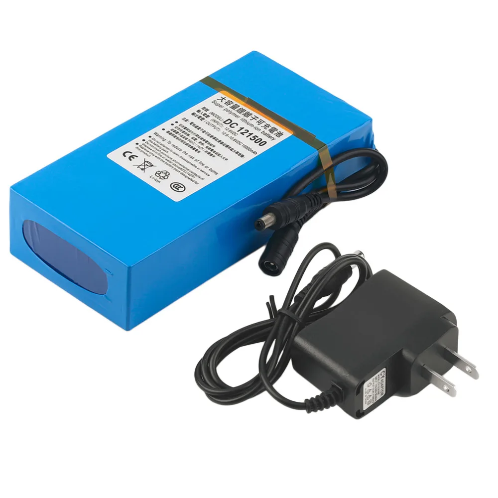  Hot DC 12V 15000MAH Powerful Rechargeable Li-ion Battery Backup Li-ion Battery For CCTV Camera Wire - 32891840523