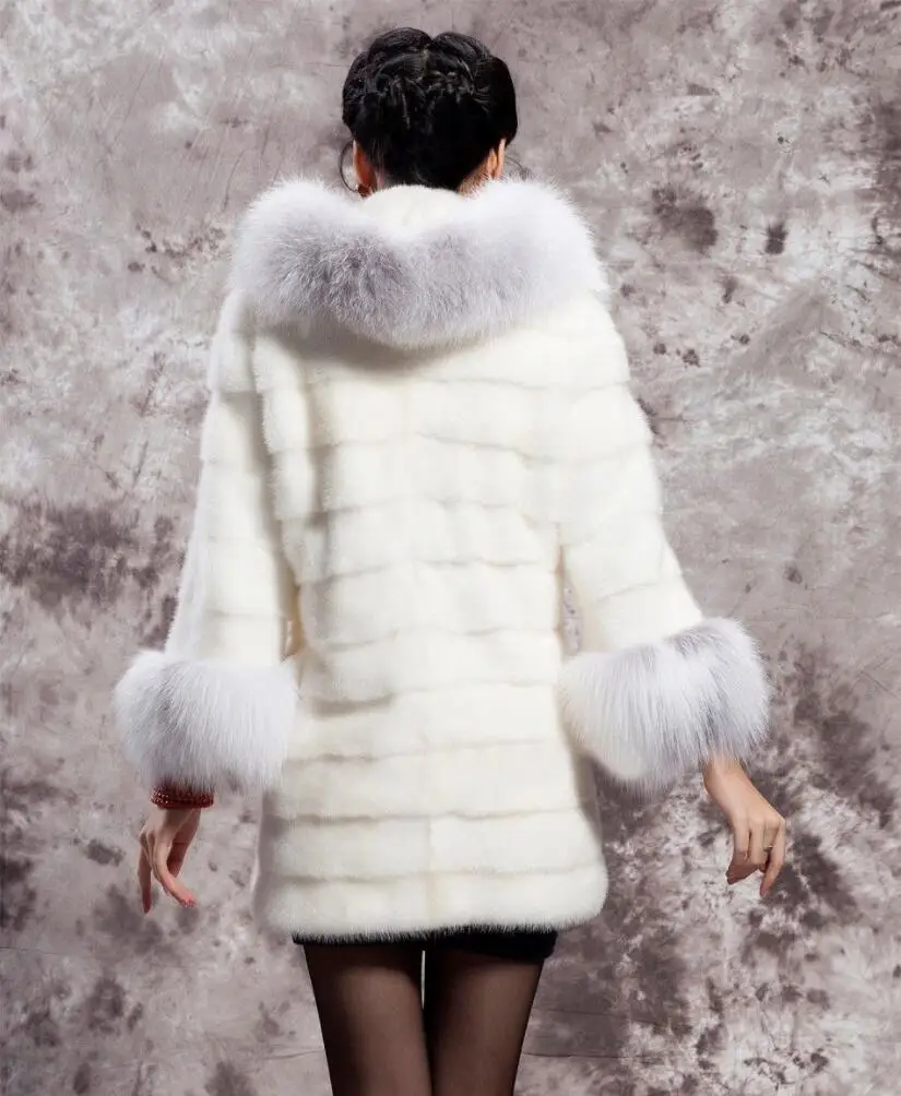 MSAISS зимнее новое пальто с искусственным лисьим мехом роскошное женское длинное пальто из искусственного меха для женщин Casaco Feminino