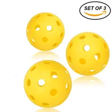 Профессиональные запатентованные шарики для пикклбола с 26 отверстиями, набор из 3 мячей для игры в гольф, для улицы и дома