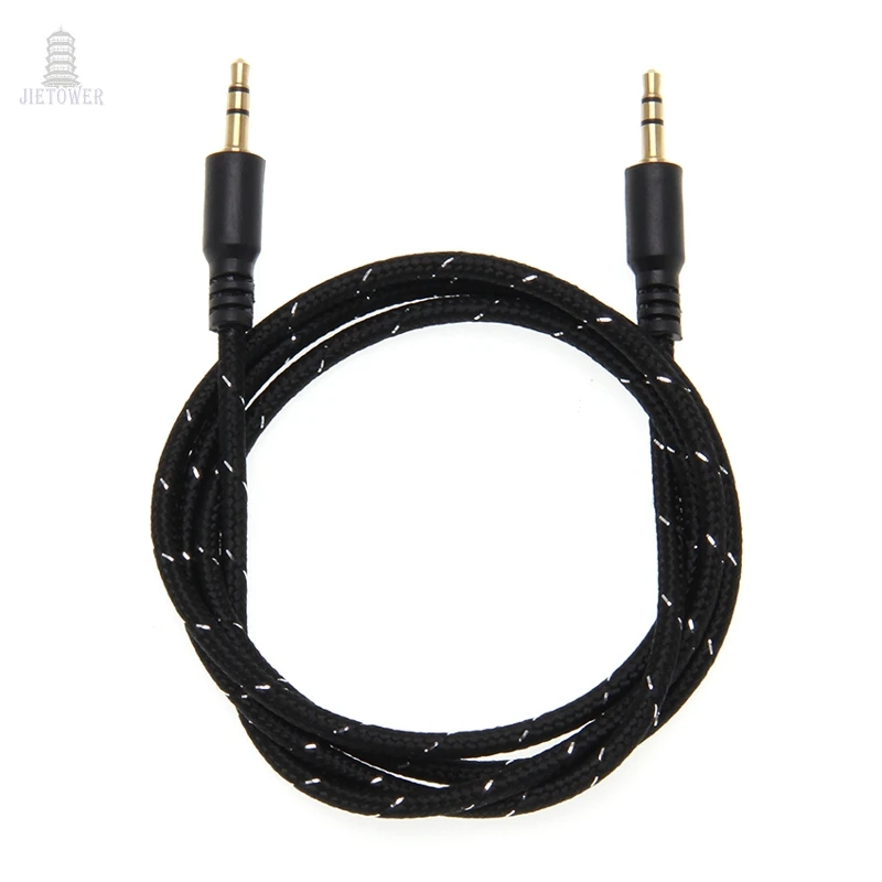 300pcs 3 5mm Jack Audio Cable Male to Male Cloth Weave braid Audio Aux Cable For iPhone Car Headphone for Beat Speaker cheapest