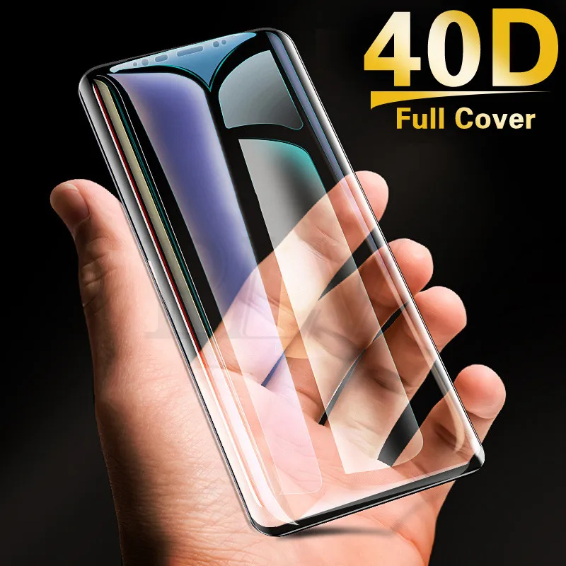 

40D Full Curved Tempered Glass For Samsung Galaxy S9 S8 Plus Note 9 8 Screen Protector For Samsung S7 S6 Edge S9 Protective Film