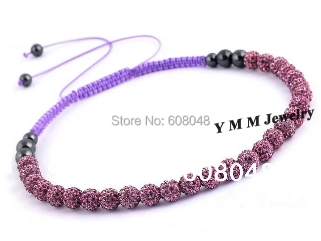 

European American Style Necklace 10mm Crystal Ball Woven Necklaces 2pcs Free Shipping