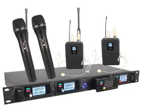 Беспроводная микрофонная система 8000GT профессиональные каналы UHF Динамический микрофон Профессиональный 4 караоке микрофон