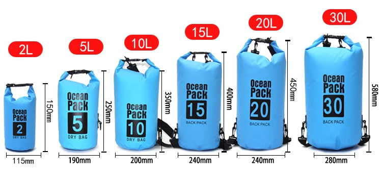 2L/5L/10L ПВХ водонепроницаемый мешок для хранения сухой мешок сохраняет снаряжение сухим для каякинга на лодках Кемпинг Туризм каноэ Рыбалка плавание