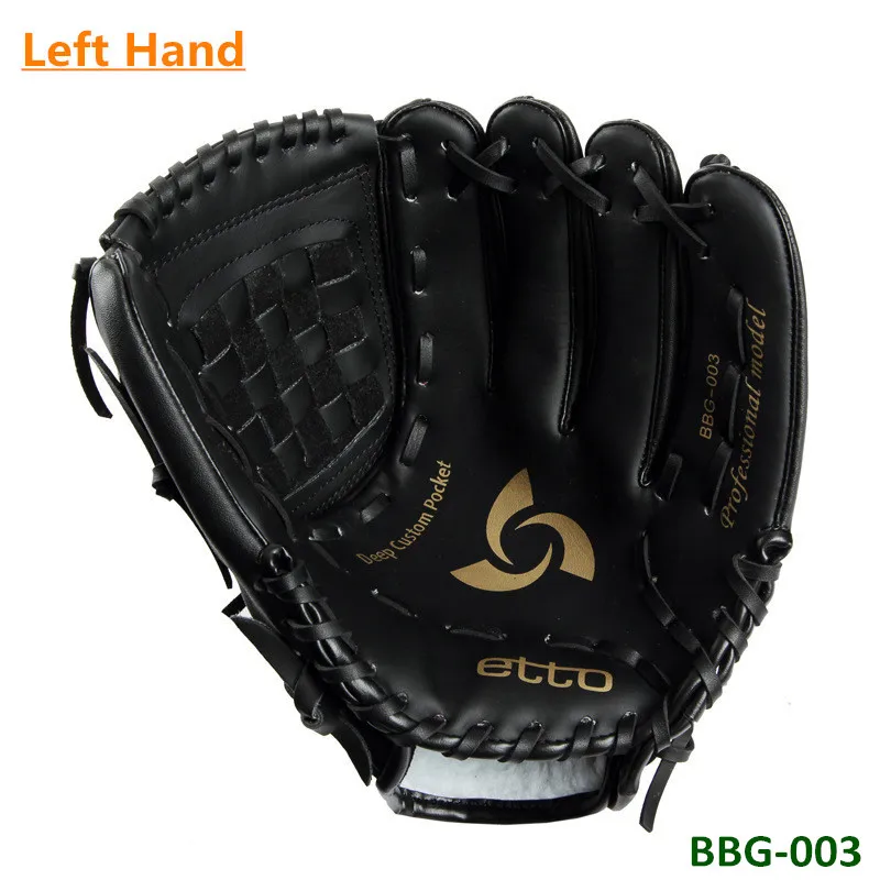 Black BBG 003 Professional Baseball Glove PU Material Softball Game