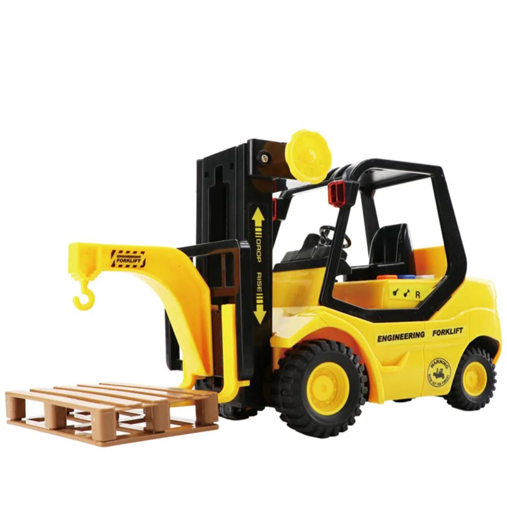 Children's Puzzle Toy Car Engineering Vehicle Forklift Toy Running with Inertance (with Sound