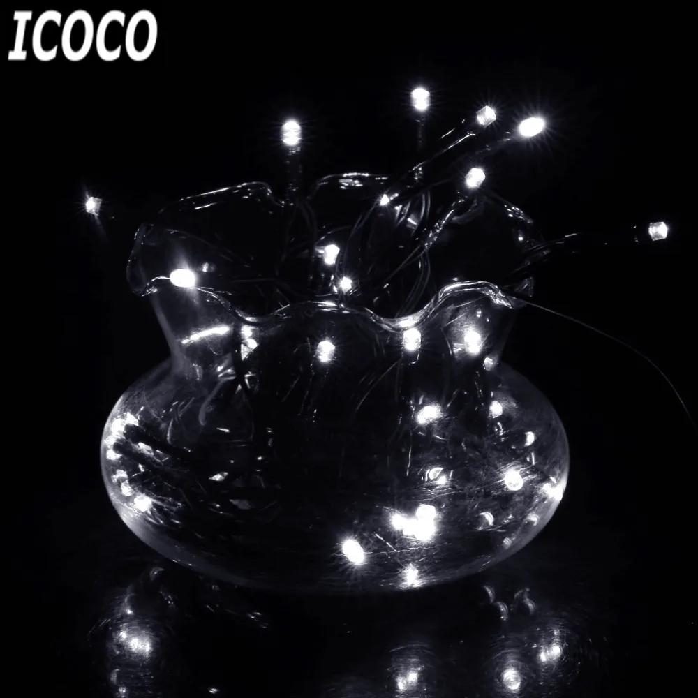 ICOCO 7 м 50LED Солнечный свет ультра яркий водонепроницаемый IP68 Праздничная Рождественская гирлянда красочный Сказочный светильник для вечерние украшения