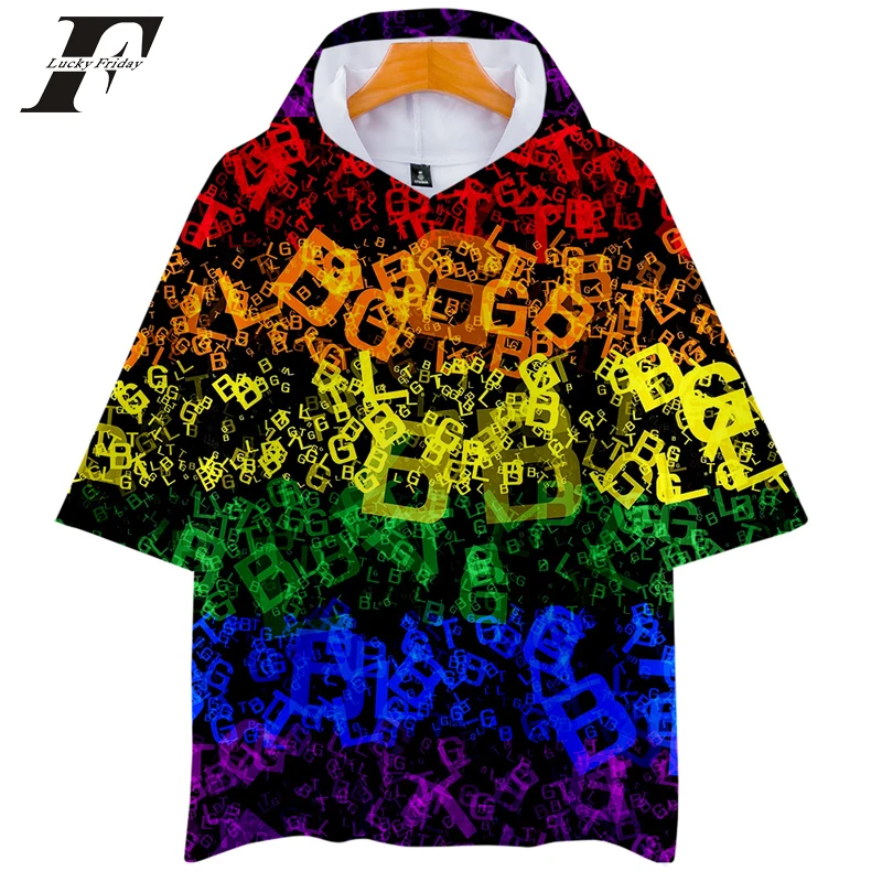

Kpop LGBT 3D t shirt men/women Lesbians Gays Bisexuals Transgender Rainbow Hooded tshirt Harajuku t-shirt 2019 Clothes