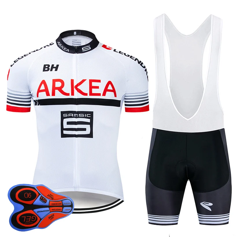 2019 Pro team ARKEA Summer Cycling Jersey 9D Bib Set MTB Uniform Red Bicycle Clothing Quick Dry Bike Wear Ropa ciclismo gel pad