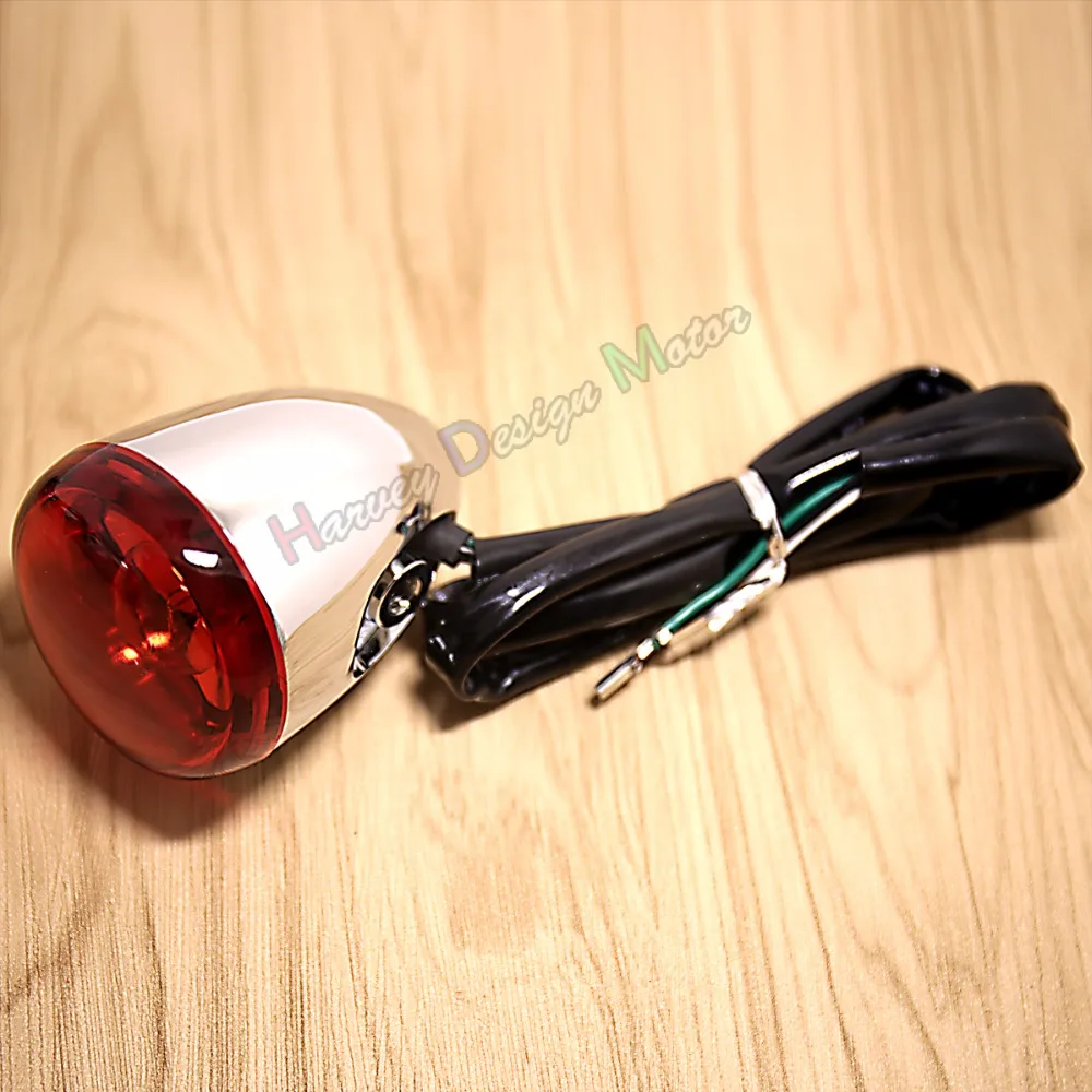 Красные задние Сигналы поворота Chrome Deuce/Bullet для Harley Street Glide Softail Dyna breaker Out 883 1200|chrome