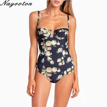 Ретро клетчатый британский стиль женский купальный костюм с принтом стальной Опора сборный купальник консервативный