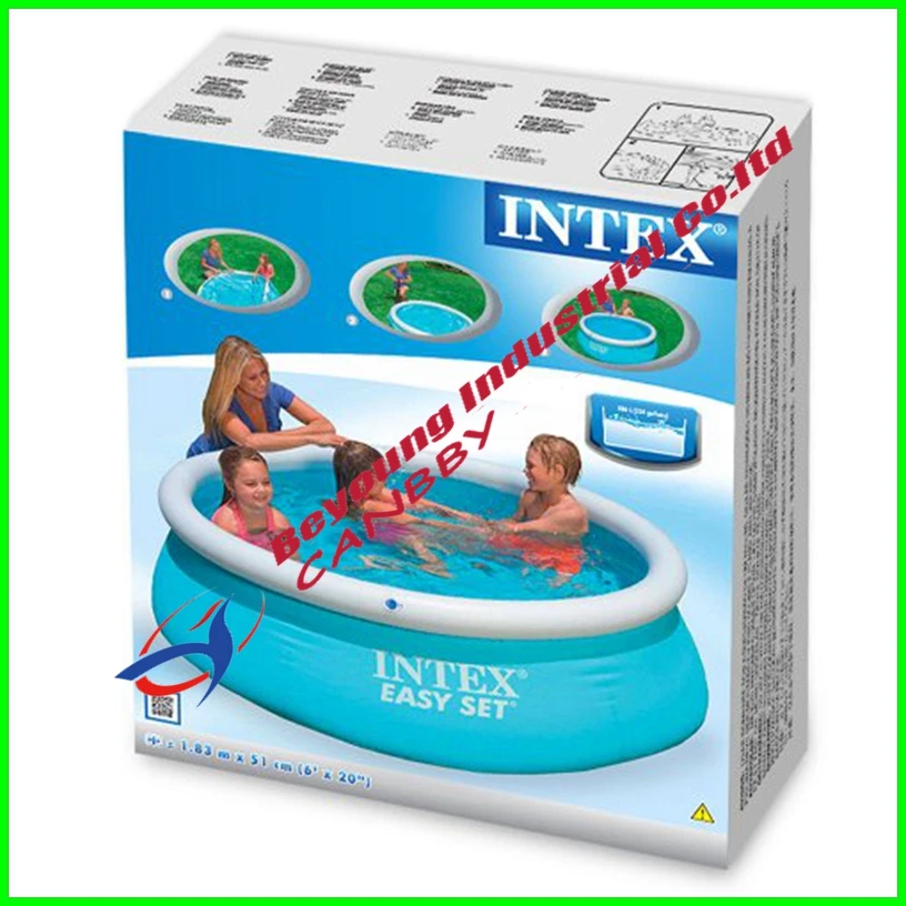 Intex 6ft x20in Piscina легкий набор бассейн надувной круглый бассейн для использования в саду