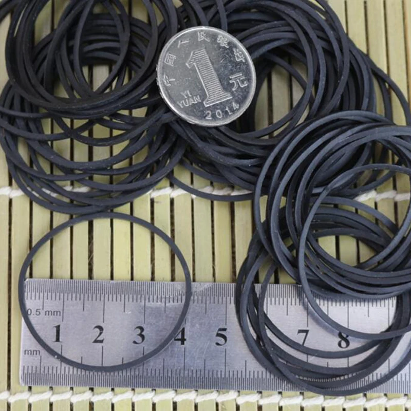 500 pcs/ Pack Rubber Bands 40mm Black Rubber Band Elastic Office School Home Accessory Packaging Silicone Rubber Rings Set rubber bands