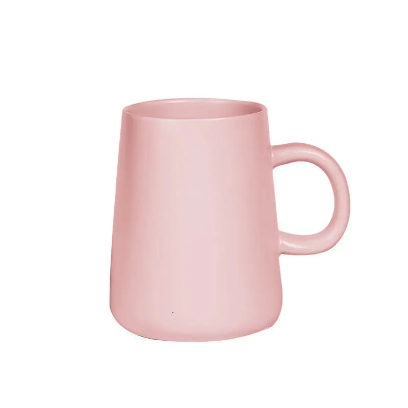 BAISPO многоцветная креативная кофейная кружка, кофейная чашка, керамическая кружка, Термокружка для молока, воды, Термокружка для путешествий, чайные кружки для подарка - Цвет: Pink