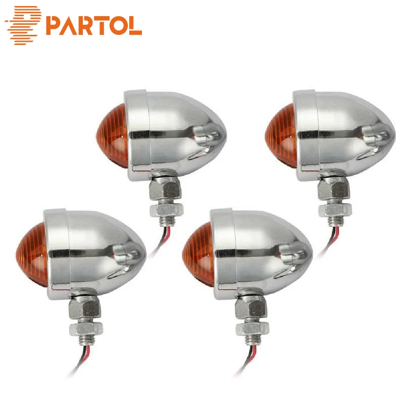 

Partol Universal Motorcycle Turn Signals Light Daytime Running Light Indicators Blinker Bullet Amber Light Color 12V For Honda