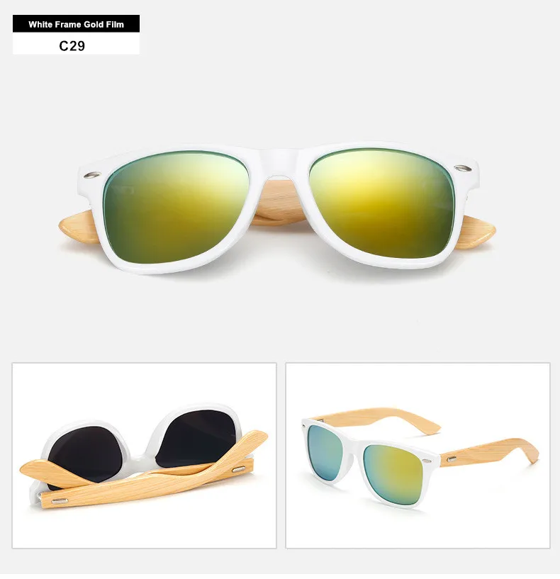 YOOSKE 29 цветов, мужские бамбуковые солнцезащитные очки для женщин, брендовые Дизайнерские деревянные очки, очки для ног, винтажные очки, оправы для очков