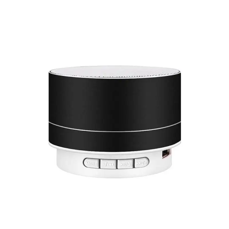 A Красочное освещение 360 градусов стерео объемный звук Поддержка USB TF карта динамик s портативный мини металлический беспроводной Bluetooth динамик - Цвет: A