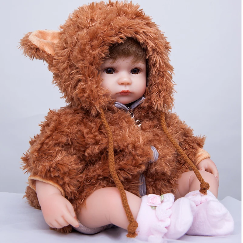 Exclusive 40cm Silicone Reborn Baby Doll Toy For Girls Brinquedos Soft