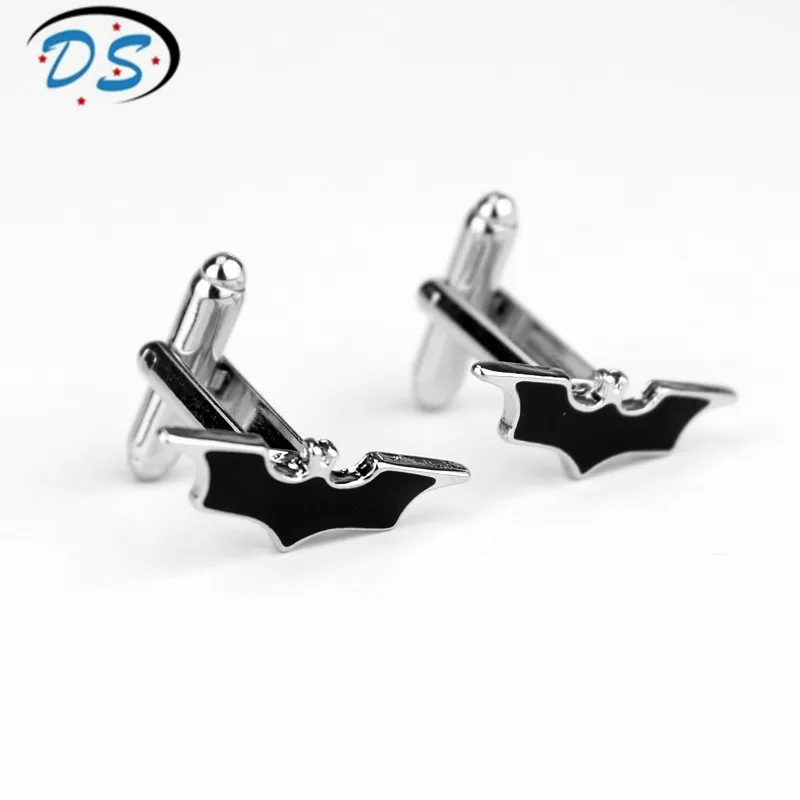 New Brand Movie Jewelry Superhero Batman Shaped Cufflinks
