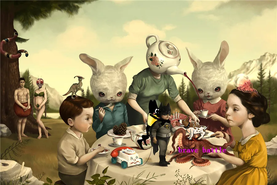Mark Ryden детский необычный холст для живописи Тёмный мир гостиная спальня домашний