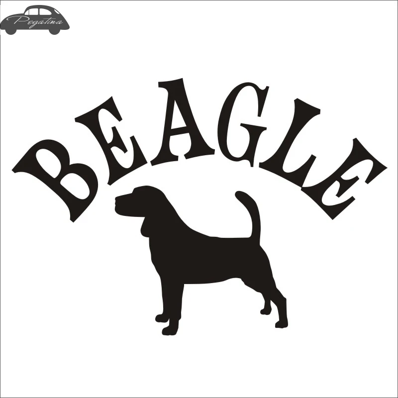 Car BEAGLE Car Pet Shop Sticker Beagle Dog Decal Vinyl Wall Art Decals Pegatina Quadro Parede Decor Mural Pet Shop Sticker
