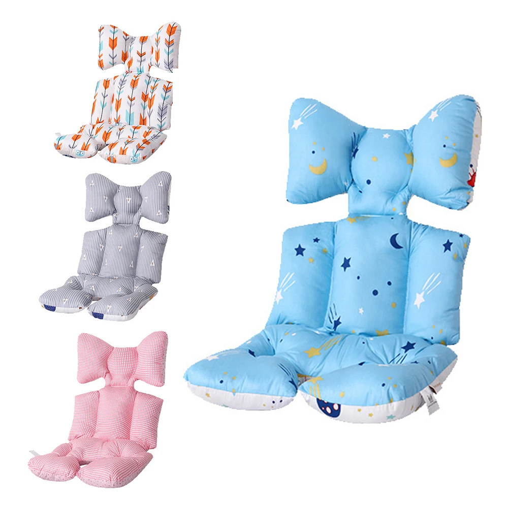 

2 Sides Baby Accessories Printed Stroller Pad Seat Cushions Soft Mattresses Pillow Cover Child Carriage Cart Pad Trolley Cushion