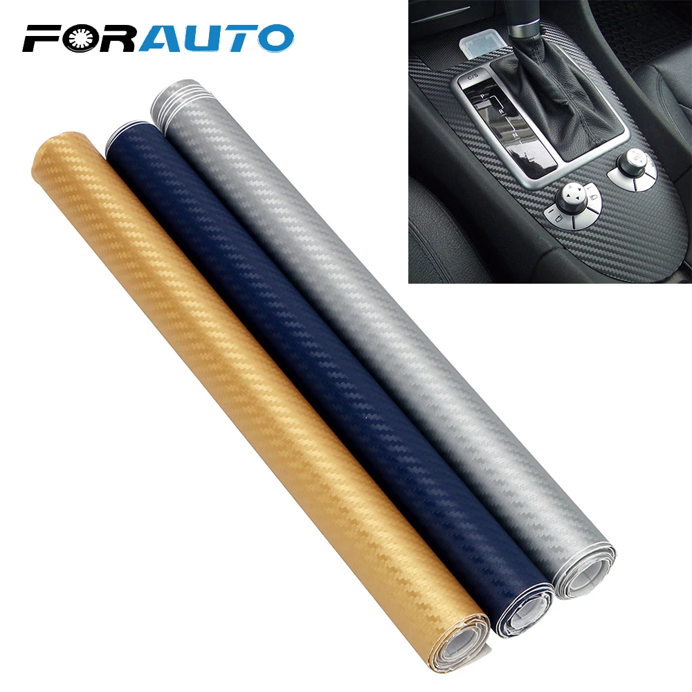 

FORAUTO 30cmx127cm 3D Carbon Fiber Vinyl Car Wrap Sheet Roll Film Car stickers and Decals Motorcycle Car Styling Accessories