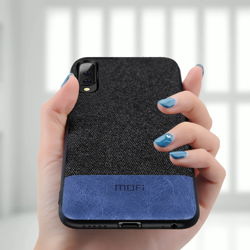 MOFi case for Samsung A50 case cover shockproof back cover cloth fabric protective silicone cases capas for Galaxy A30 A70 case