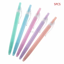 5 шт./лот шариковая ручка желейного цвета с синими чернилами Канцелярские товары для школы и офиса