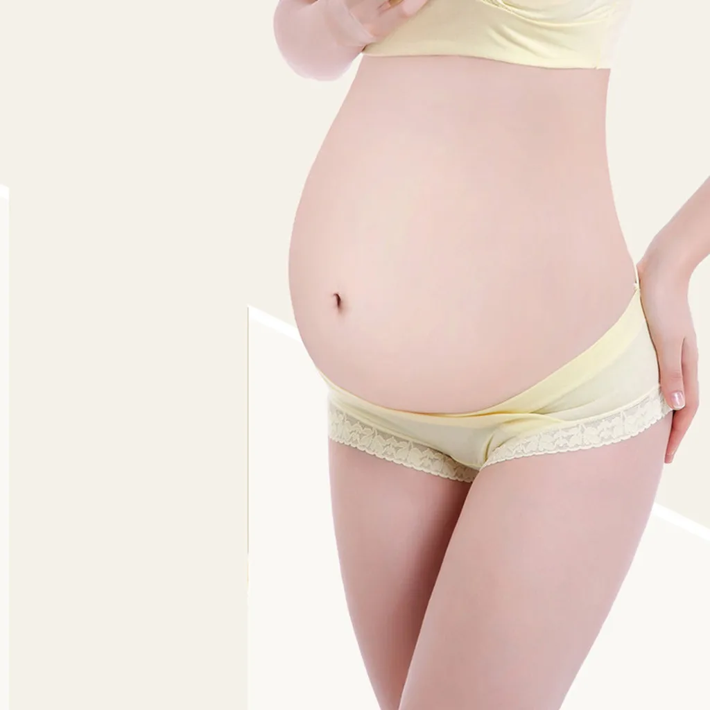 4 шт., женское кружевное нижнее Белье для беременных, v-образная форма, низкая талия, мягкое нижнее белье, Новое поступление, Прямая поставка