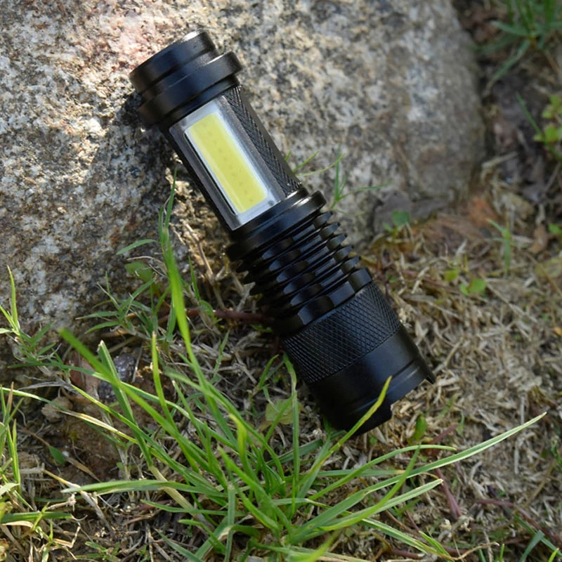 ZK20 мини тактический флэш-светильник светодиодный брелок полицейский флэш-светильник s 4 режима регулируемый фокус масштабируемый светильник COB рабочий светильник фонарь