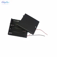 50Pcs 4xAAA Battery Case Holder Socket Wire Junction Boxes With Wires, Switch&Cover