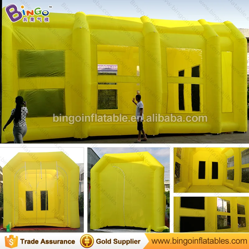  Giant inflatable paint spray boothInflatable Paint Spraying Booth Workshop in Yellow 10X5X5 Meters 