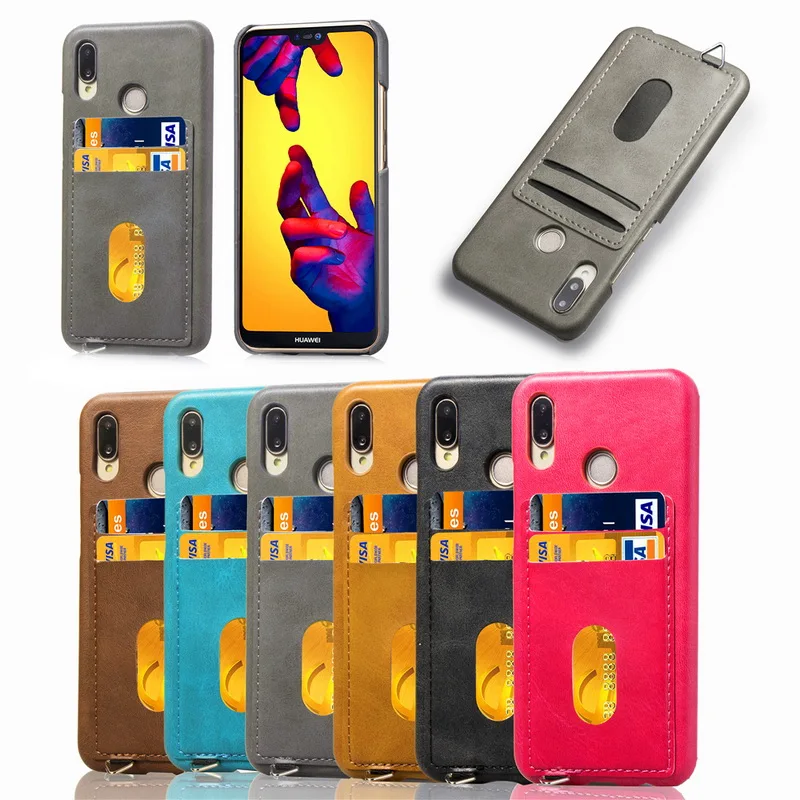 

Slim Case For Huawei Mate 20 P20 Lite P30 Pro Case Luxury Back Cover Card Holder Wallet Phone Case For Huawei Honor 7A 10 Lite
