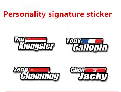 

Tour de France road frame stickers bicycle name stickers name stickers flag personal name stickers custom style 18