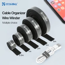 Coolreall Cable Organizer Wire Winder for Lightning Micro USB Type C Free Length Cable Clip Earphone Holder HDMI Management