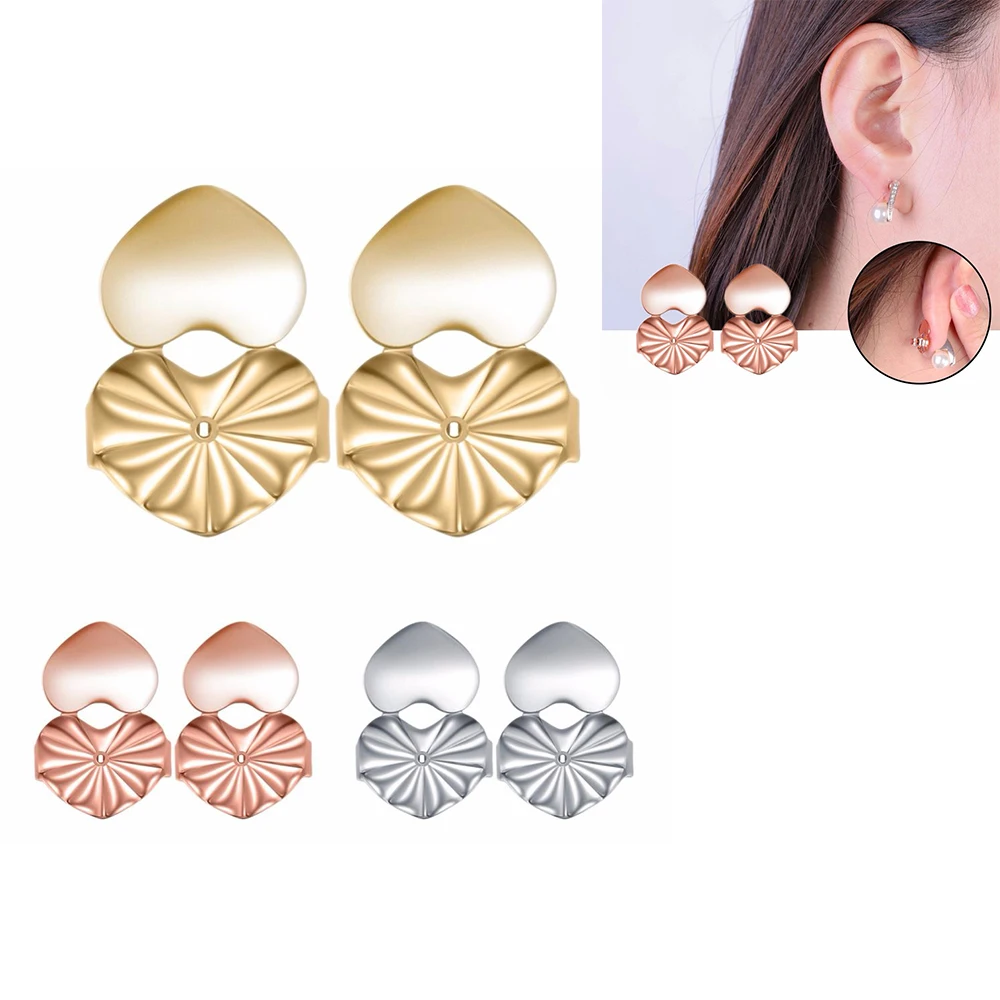 1 Pair/Set Earrings Backs Ear Stud Nut Lifters Lift Ear Lobe Support Stud Earrings For Women